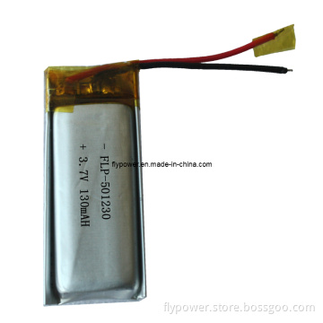 Lithium Ion Polymer Battery Pack 3.7V 130mAh (1S1P of FLP-501230)